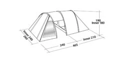 Easy Camp Galaxy 400 Gold Red Tunneltent - 4 Personen 7 Easy Camp Galaxy 400 Gold Red Tunneltent - 4 Personen -Kampeeruitrusting 120355 galaxy 400 gold red drawing perspective2