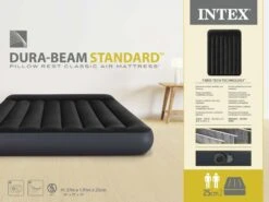 Intex Classic Luchtbed - Tweepersoons - Ingebouwde Elektrische Pomp -Kampeeruitrusting 1423 1900 64148nd pkg 2023 300