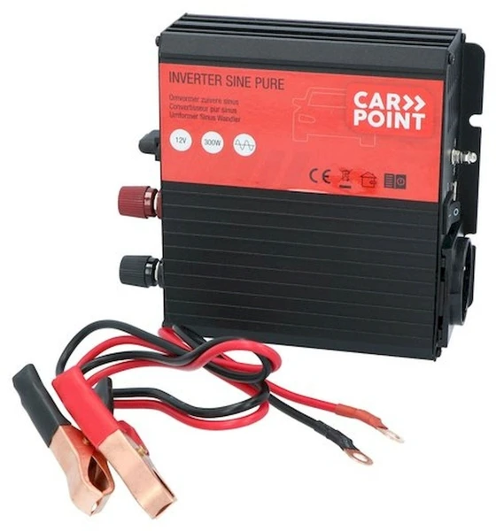 Carpoint Pure Sinus Omvormer 12V Naar 230V - 300W 1 Carpoint Pure Sinus Omvormer 12V Naar 230V - 300W