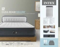 Intex Ultra Plush Headboard Luchtbed - Queensize - Ingebouwde Elektrische Pomp -Kampeeruitrusting 1487 1900 64448nd pkg 2023 300