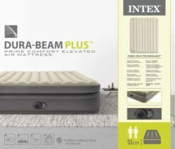 Intex Prime Comfort Luchtbed - Queensize - Ingebouwde Elektrische Pomp -Kampeeruitrusting 1621 1900 64164nd pkg 2023 300