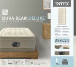 Intex Ultra Plush Luchtbed - Eenpersoons - Ingebouwde Elektrische Pomp -Kampeeruitrusting 1663 1900 64426nd pkg 2023 300
