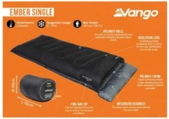 Vango Ember Slaapzak - Zwart -Kampeeruitrusting 1900 1783 ember single 2 1