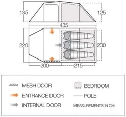 Vango Omega 350 Tunneltent - 3 Persoons - Groen -Kampeeruitrusting 1900 1783 omega 350 1