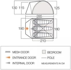 Vango Tay 300 Koepeltent - 3 Persoons - Groen -Kampeeruitrusting 1900 1783 tay 300 2