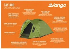 Vango Tay 300 Koepeltent - 3 Persoons - Groen -Kampeeruitrusting 1900 1783 tay 300 3