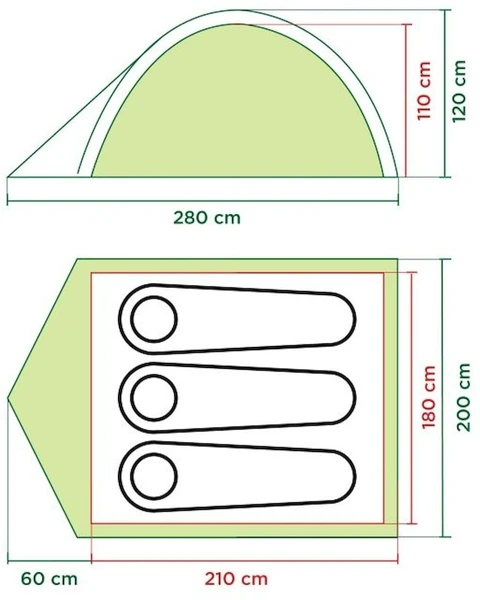 Coleman Darwin 3 Koepeltent - 3 Persoons 2 Coleman Darwin 3 Koepeltent - 3 Persoons - Afbeelding 2