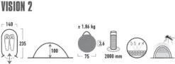 High Peak Vision 2 Pop-up Tent - 2 Persoons - Camouflage -Kampeeruitrusting 440 1200 4001690101080.pt01 1