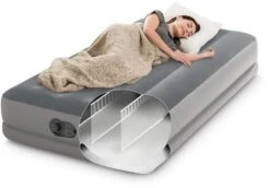 Intex Prestige Mid-Rise Luchtbed - Eenpersoons - Ingebouwde Elektrische Pomp -Kampeeruitrusting 835 1200 intex twin prestige mid rise luchtbed 1 persoons 3