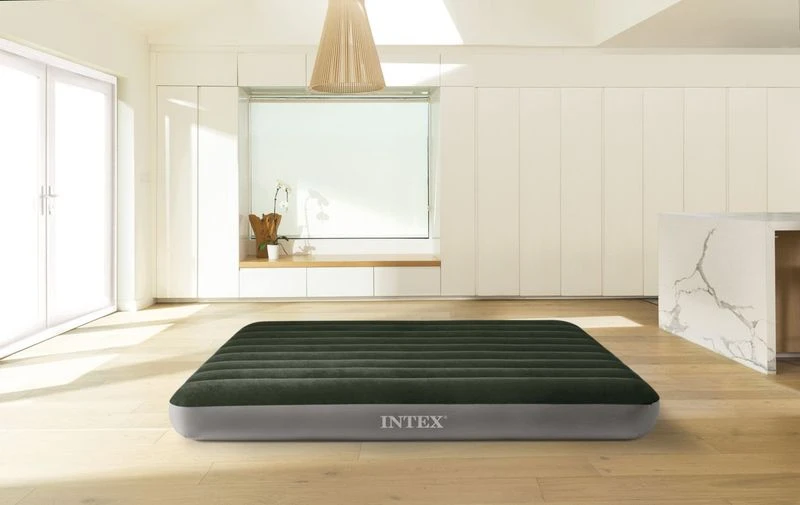 Intex Downy Luchtbed - Queensize - Ingebouwde Voetpomp 2 Intex Downy Luchtbed - Queensize - Ingebouwde Voetpomp - Afbeelding 2