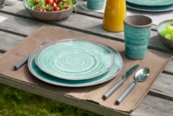 Bo-Camp Halo Melamine Serviesset - 12-delig - Aqua -Kampeeruitrusting 900 1350 6181392 06