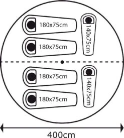 Bo-Camp Urban Outdoor Streeterville Bell Tent - 6 Persoons -Kampeeruitrusting 900 825 4472500 08