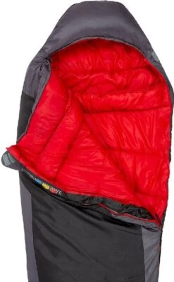 Highlander Serenity 350 Mummy Slaapzak - Charcoal -Kampeeruitrusting 900 900 sb186 ch topopen