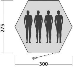 Easy Camp Bolide 400 Tipitent - 4 Personen -Kampeeruitrusting 900 983 plattegrond bolide 2