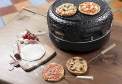 Bestron Pizza Gourmetset - 6 Personen -Kampeeruitrusting bestron pizzaoven 6 personen 8