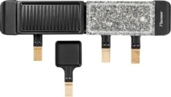 Bestron Raclette/Steengrill - 4 Personen -Kampeeruitrusting bestron raclettesteengrill 4 personen 12