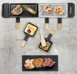 Bestron Raclette/Steengrill - 4 Personen -Kampeeruitrusting bestron raclettesteengrill 4 personen 3