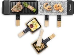 Bestron Raclette/Steengrill - 4 Personen -Kampeeruitrusting bestron raclettesteengrill 4 personen 5