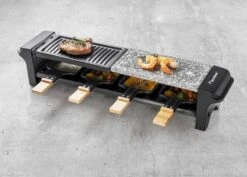 Bestron Raclette/Steengrill - 4 Personen -Kampeeruitrusting bestron raclettesteengrill 4 personen 7