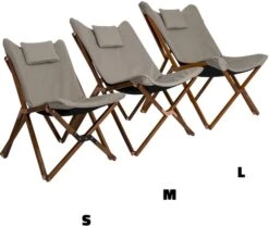 Bo-Camp Urban Outdoor Bloomsbury Vlinderstoel - Beige - M -Kampeeruitrusting bo camp bloomsburry relaxstoel m beige 3 1