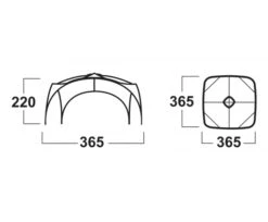 Husky Broof L Partytent -Kampeeruitrusting broofl afmetingen