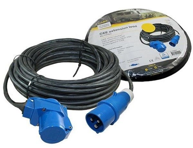 Haba Verlengkabel CEE Haakse Koppeling 10m 1 Haba Verlengkabel CEE Haakse Koppeling 10m