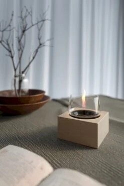 Tenderflame Poppy 14 Tafelhaard - Wit -Kampeeruitrusting poppy 14 oak white patina sfeer op maat 3