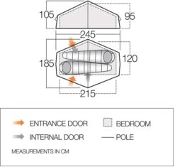 Vango Nevis 200 Tunneltent - 2 Persoons -Kampeeruitrusting vango nevis 200 2