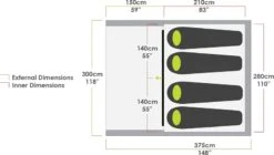 Zempire Evo TS Opblaasbare Tent - 4 Persoons -Kampeeruitrusting zempire evo ts opblaasbare tent 7