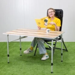 Dometic Zero Light Oak Large Campingtafel - 120 X 70 Cm -Kampeeruitrusting zerolightoaklarge 4